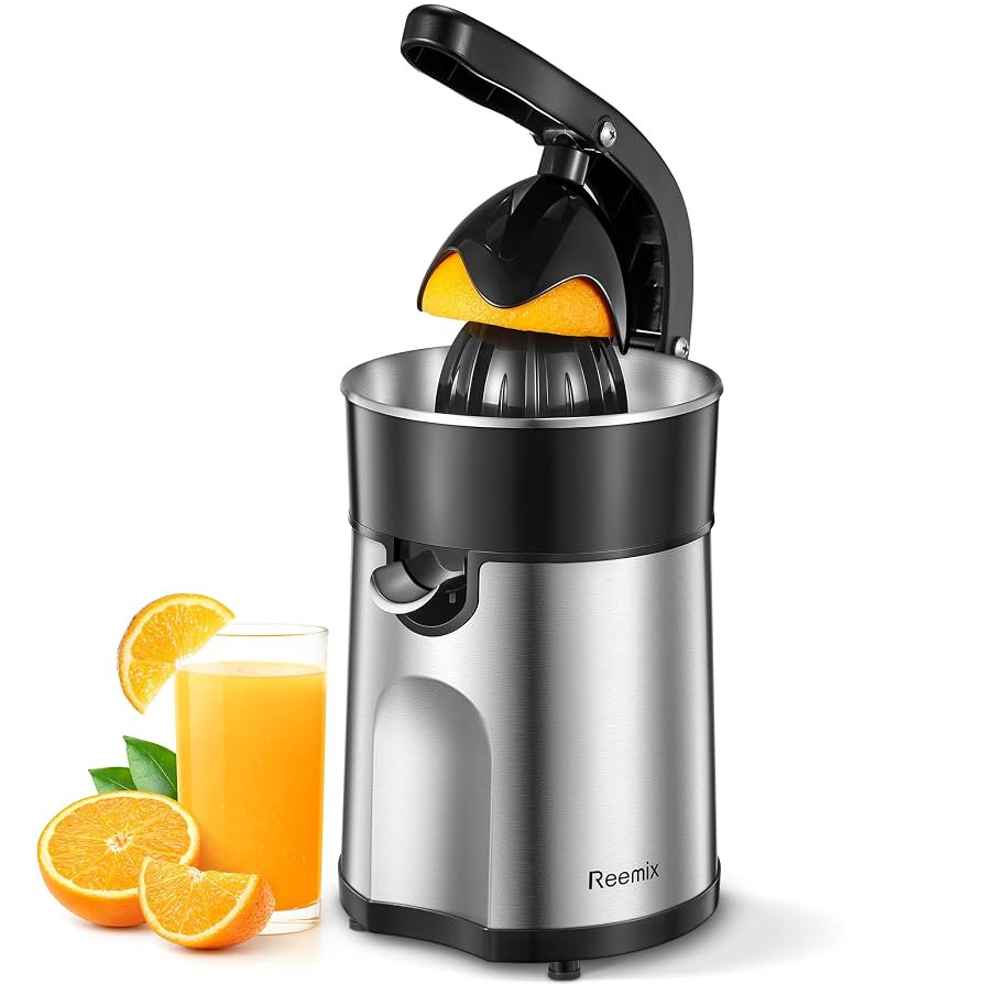 Electric Citrus Juicer Squeezer, Orange Juicer with Two Interchangeable Cones, Suitable for orang... | Amazon (US)