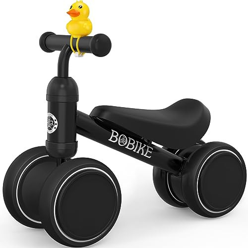 Baby Balance Bike Toys for 12-36 Months Kids Toy Boy and Girls Gifts Toddler Best First Birthday Gift Children Walker No Pedal Infant 4 Wheels Bicycle (Classic, Black) | Amazon (US)