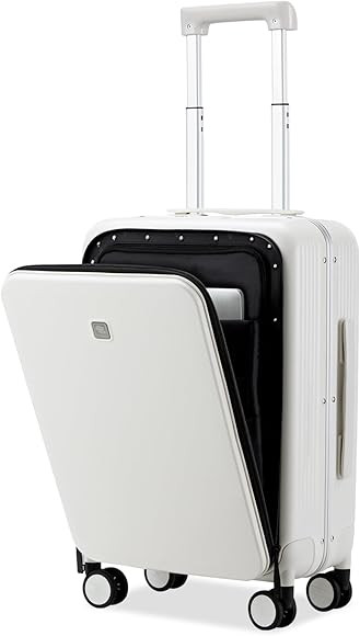 Hanke 20 Inch Carry On Luggage with Front Pocket Aluminum Frame （Can Not Open in The Middle） ... | Amazon (US)