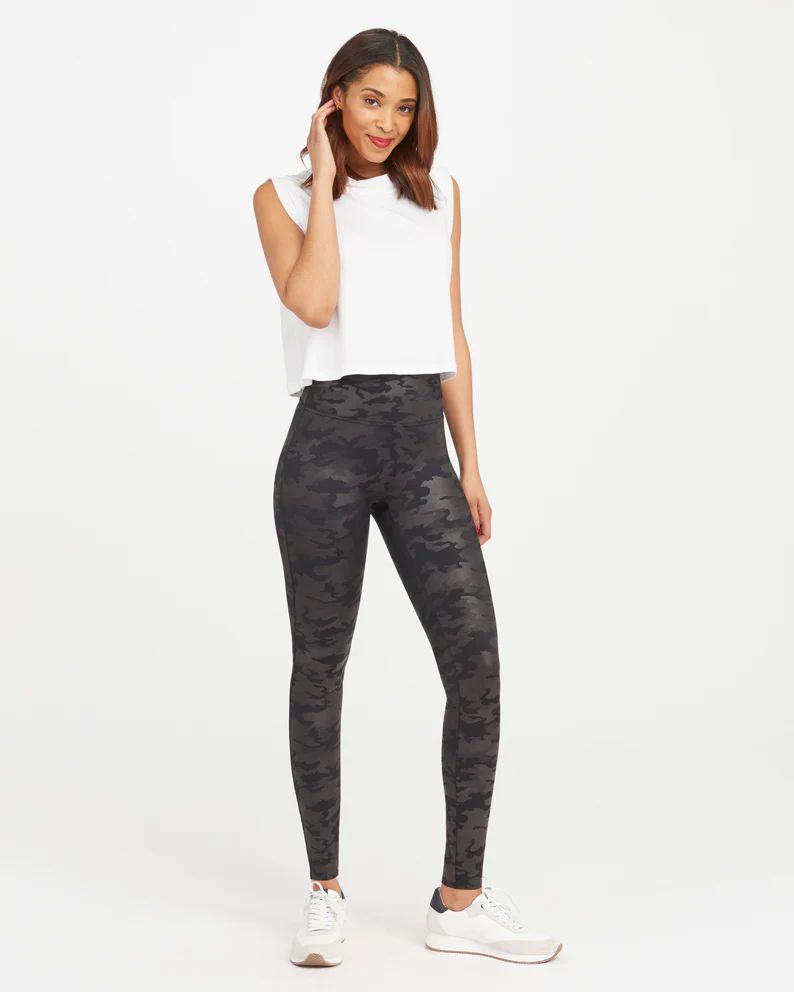 Faux Leather Camo Leggings | Spanx