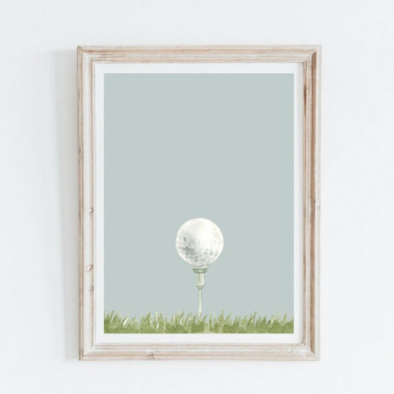 Golf wall art. Golf digital print. Golf themed room. Golf watercolor digital download. Golf nurse... | Etsy (US)