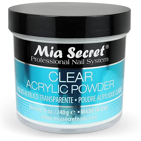 Mia Secret Professional Acrylic Nail System Clear Acrylic Powder, 4 oz. | Amazon (US)