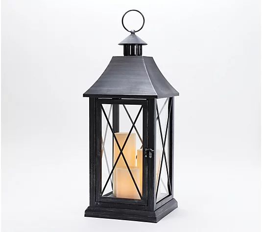 Candle Impressions 23" Indoor/Outdoor Willow Resin Lantern | QVC