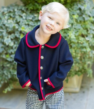 Edgehill Collection x Darby Fallon Clark Little Boys 2T-7 Grayson Button Front Car Coat | Dillard... | Dillard's