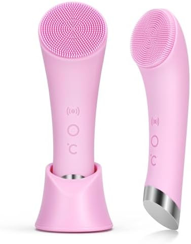 PRITECH Facial Cleansing Brush, Rechargeable Silicone Face Scrubber with Heat Massage End, Vibrat... | Amazon (US)