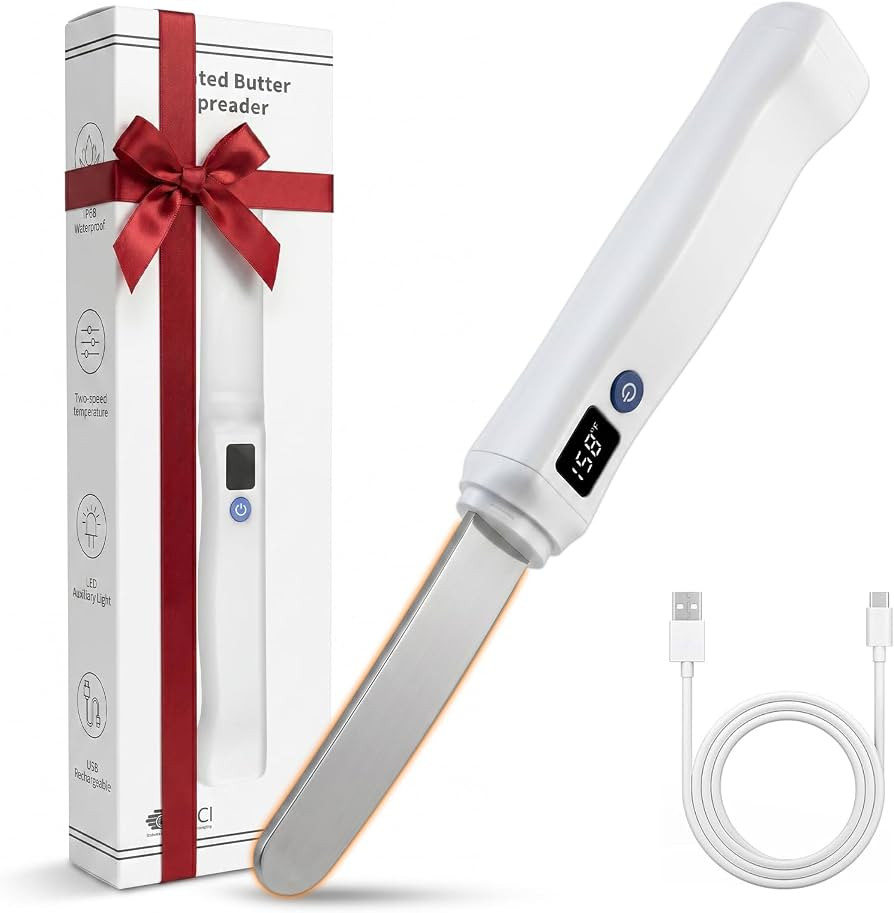 Heated Butter Knife, Electric Butter Spreader with Smart LED Display & 2 Heat Settings (131\u00b0... | Amazon (US)