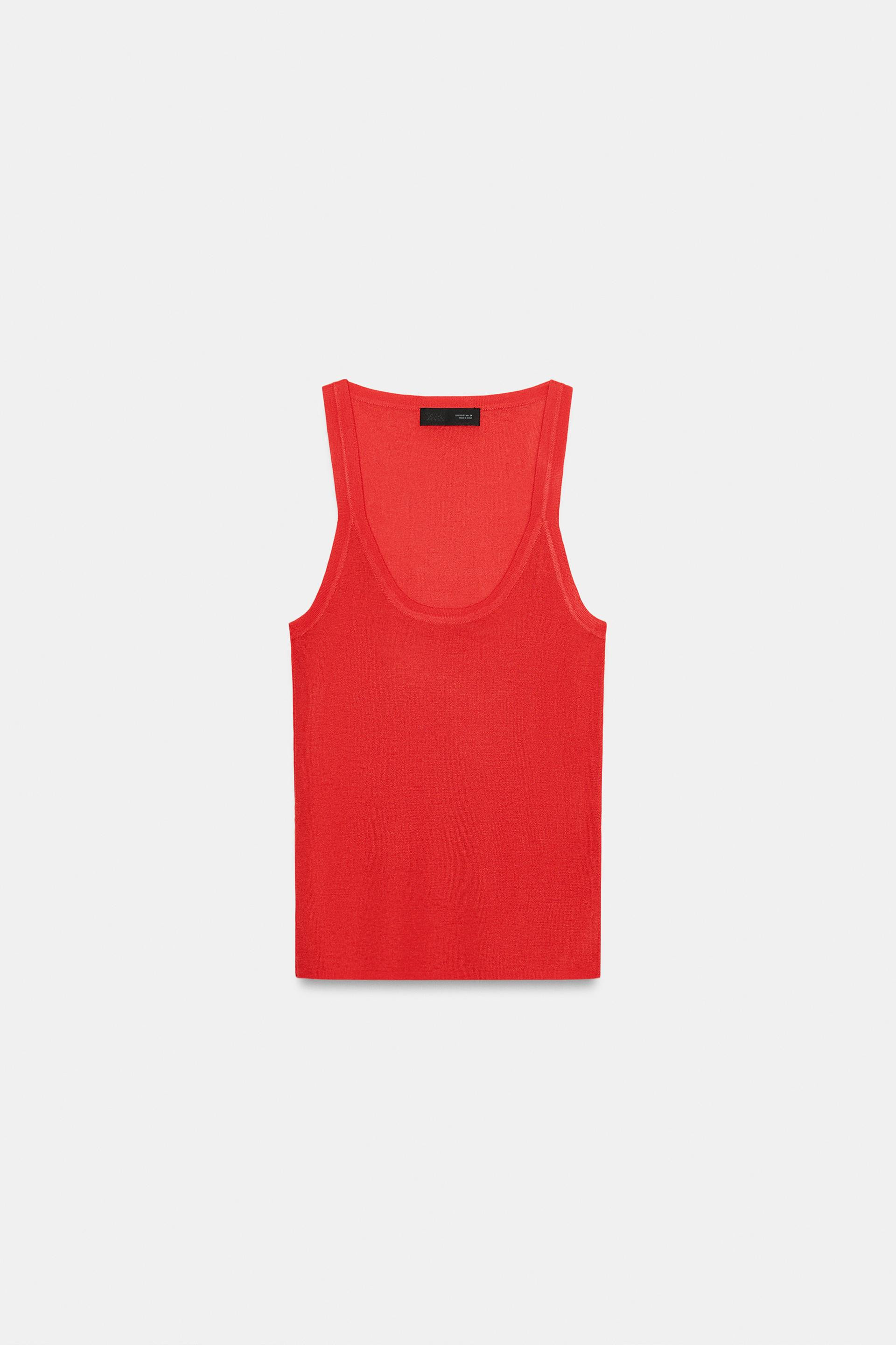 FINE KNIT SLEEVELESS TOP | Zara US