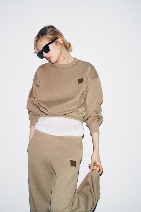 WIDE-LEG PLUSH TROUSERS | Zara UK