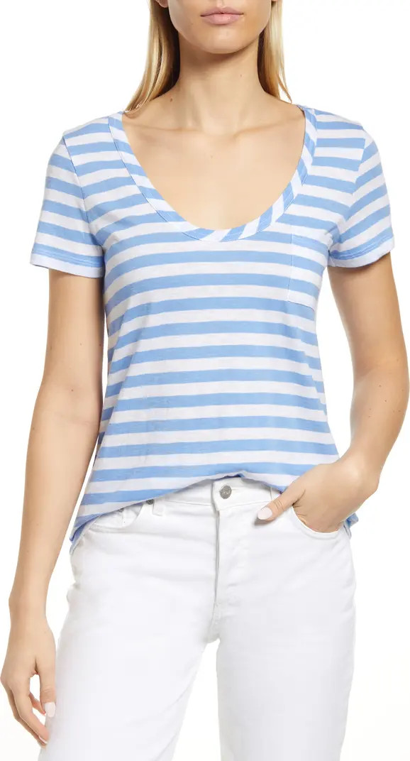 Rounded V-Neck T-Shirt | Nordstrom