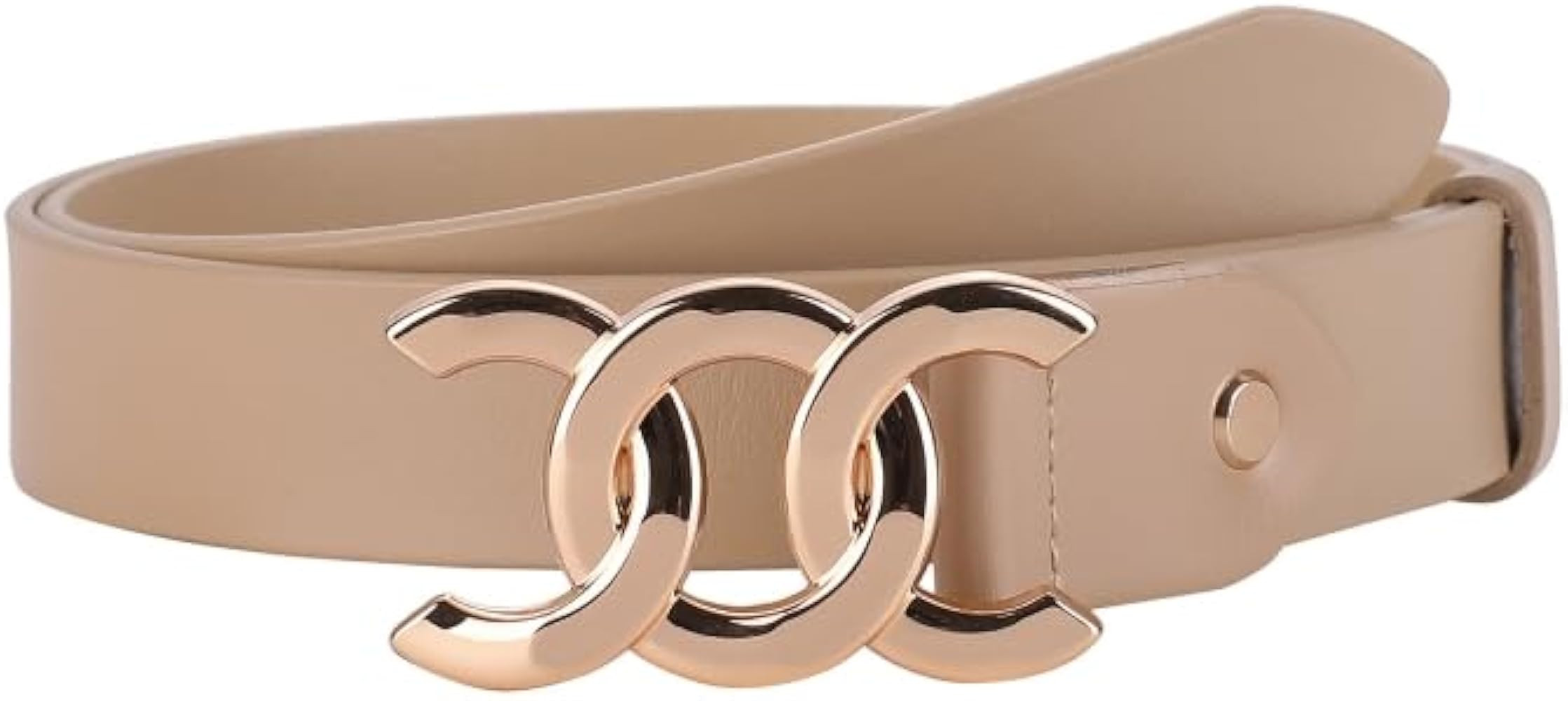 Women Belt for Jeans Dress Cinch Waist Belts for Ladies Genuine Leather Belt with Gold Buckle | Amazon (US)