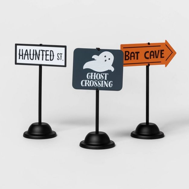 3pk Falloween Mini Standing Halloween Signs - Hyde & EEK! Boutique™ | Target