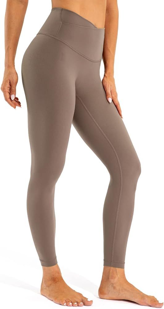 Ukaste Women's Studio Essential Crossover High Waisted Yoga Leggings 7/8 Length Workout Legging | Amazon (US)
