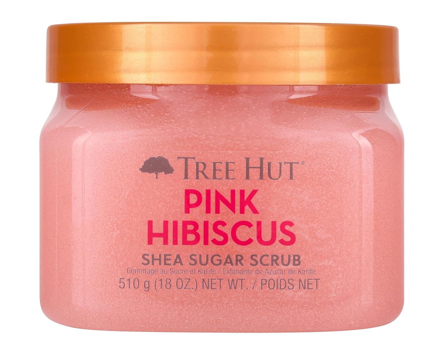 Tree Hut Pink Hibiscus Body Scrub, Exfoliating Sugar Scrub, Vegan, 18 Oz | Amazon (US)