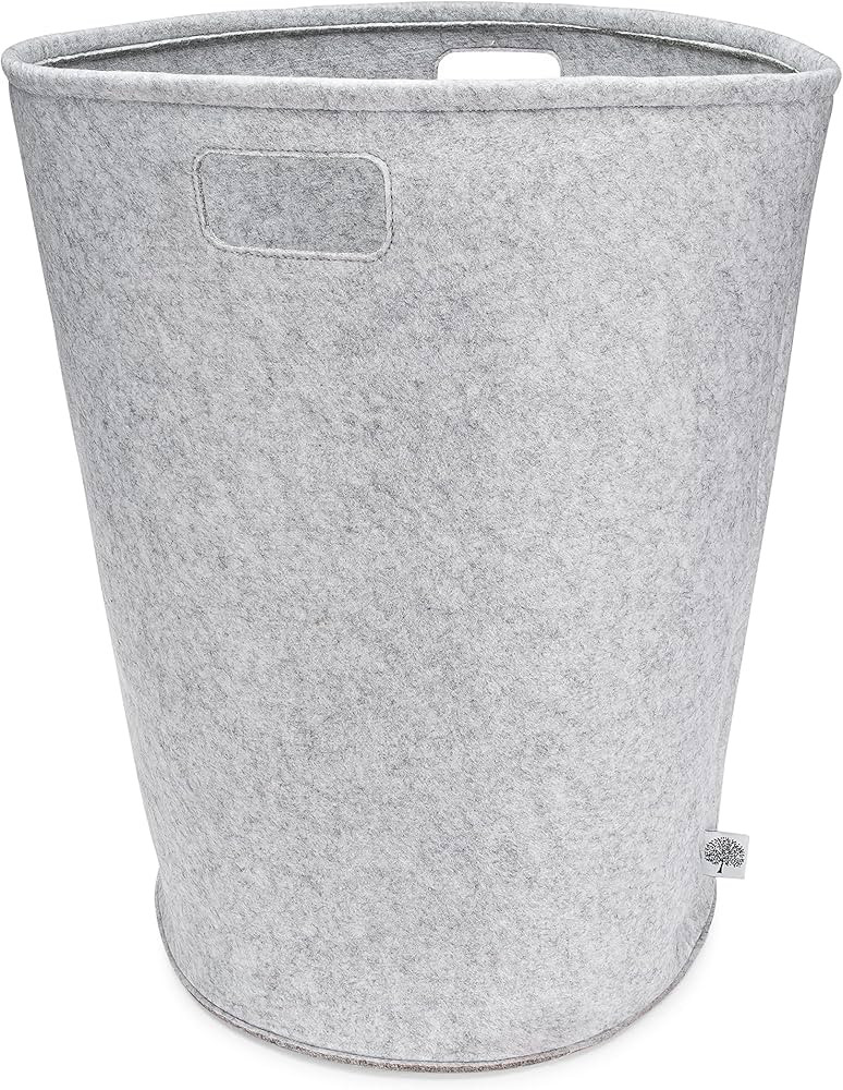 Parker Baby Nursery Laundry Hamper - Large Felt Storage Basket and Baby Hamper for Nursery (Gray) | Amazon (US)