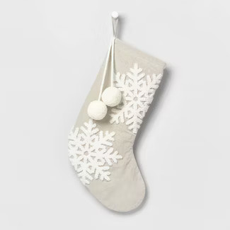 20" Velvet Christmas Stocking with Snowflakes - Wondershop™ | Target