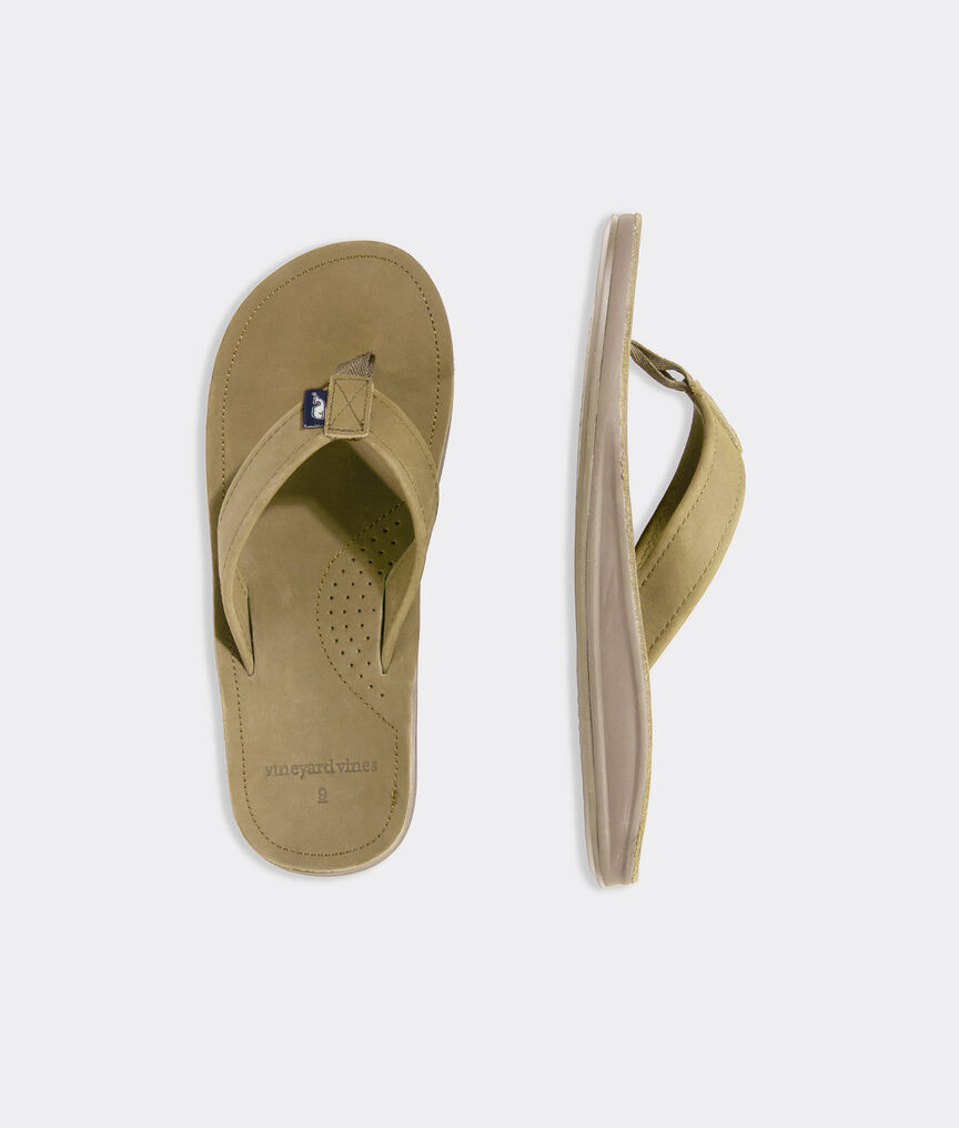 Contoured Leather Flip Flops | vineyard vines