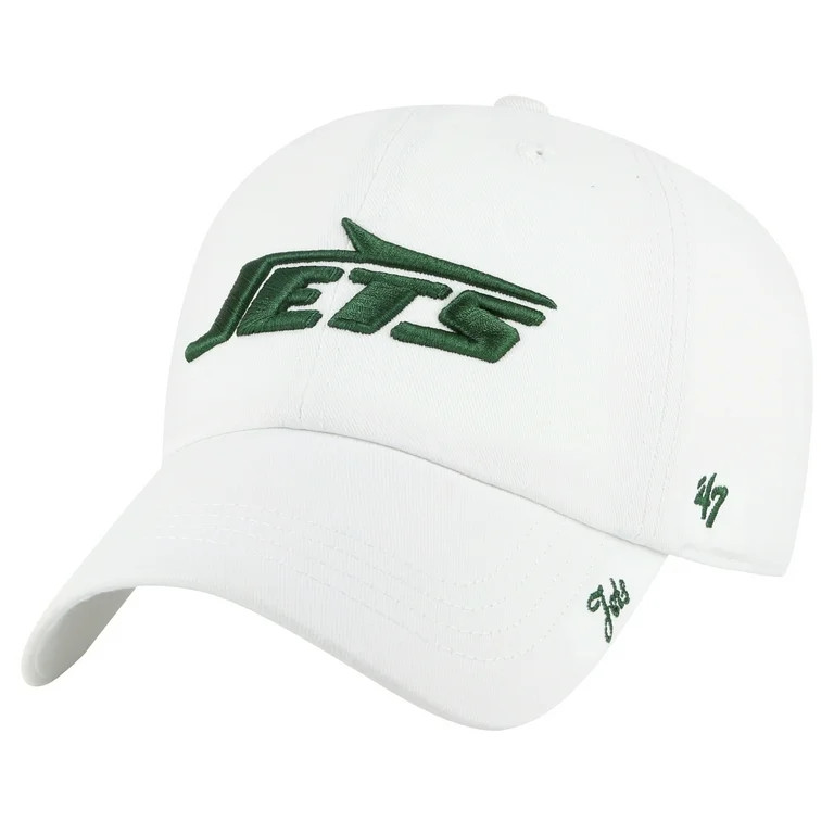 Women's '47 White New York Jets Miata Clean Up Adjustable Hat | Walmart (US)