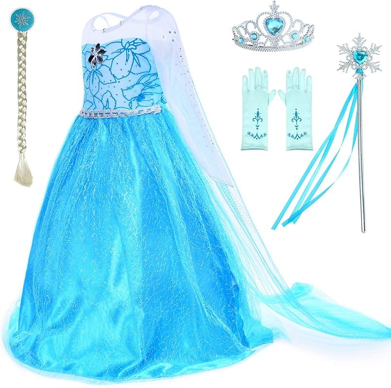 Princess Costumes Birthday Party Dress Up For Little Girls with Accessories | Amazon (US)