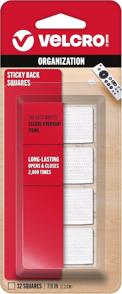 VELCRO Brand Mounting Squares | Pack of 32 | 7/8 Inch White | Adhesive Sticky Back Hook and Loop ... | Amazon (US)