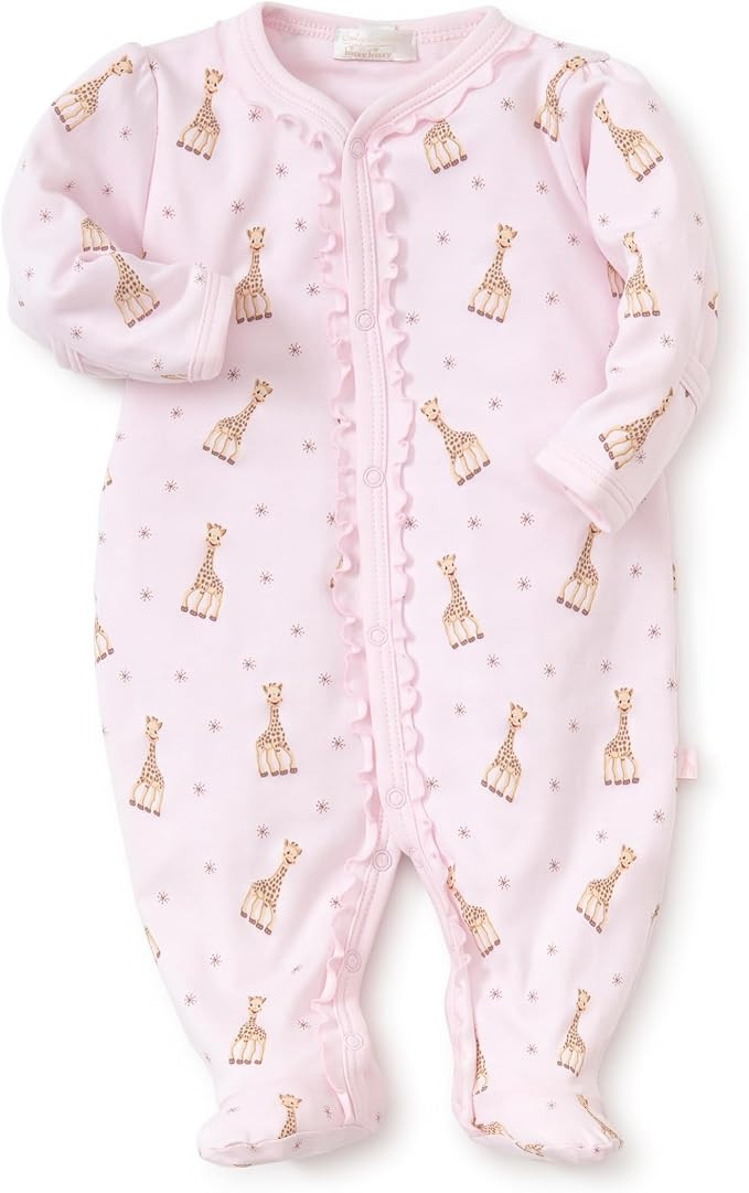 kissy kissy Baby Boys and Girls 100% Pima Cotton Sophie La Girafe Print Snap Front Footie Pajamas | Amazon (US)