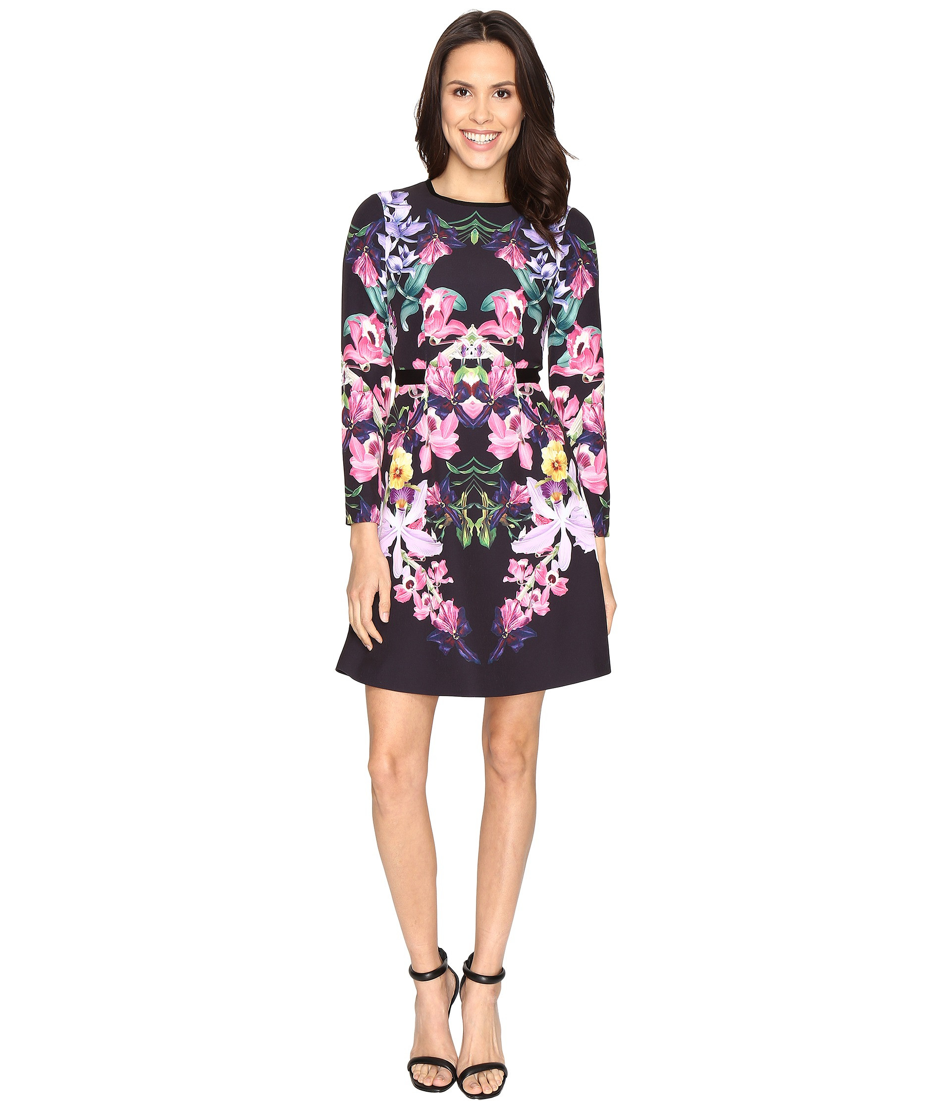 Ted Baker Toona Lost Garden Long Sleeve Dress | Zappos
