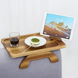 Sofa Armrest Tray, Arm Table Sofa Arm Tray Clip on Tray Table, Sofa Tray Table for Couch, Folding... | Amazon (US)
