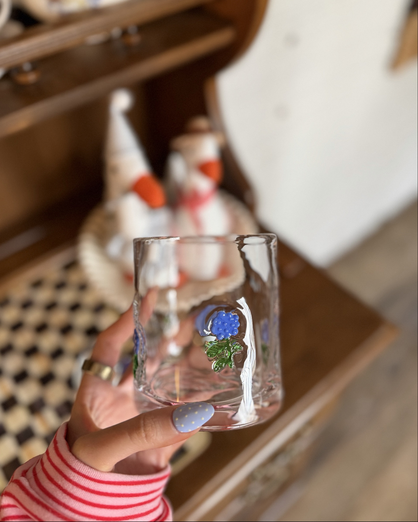 New icon glasses for spring 🩵🫐 obsessed with the hydrangeas!! Couldn’t pass on either of these. So cute for spring! 💘 

World market icon glass, world market spring, spring icon glasses, blueberries, hydrangeas 

#LTKHome