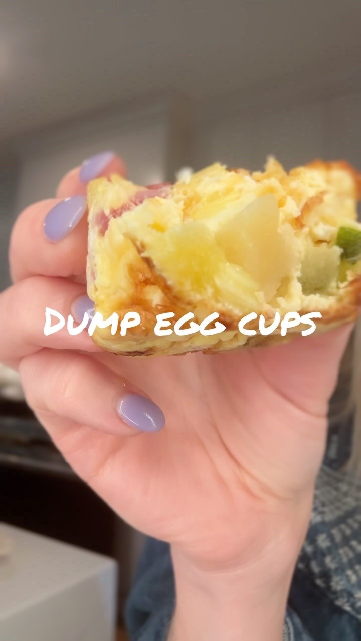 I’m officially calling these Dump Egg Cups because I quite literally dumped in everything that needed to be used from my refrigerator… and somehow created one of the best breakfasts I’ve made. 😂

Roasted potatoes, zucchini, squash, cottage cheese, cheddar, and eggs—all baked together into fluffy little cups that are packed with protein, vegetables, and flavor.

The best part? There’s no exact recipe required (but because I love you, recipe below 😘). Honestly, use whatever vegetables, meat, cheese, or leftovers you already have. It’s less food waste, an easy breakfast for busy mornings, and they’re freezer-friendly- I’m officially calling these Dump Egg Cups because I quite literally dumped in everything that needed to be used from my refrigerator… and somehow created one of the best breakfasts I’ve made. 😂

Roasted potatoes, zucchini, squash, cottage cheese, cheddar, and eggs—all baked together into fluffy little cups that are packed with protein, vegetables, and flavor.

The best part? There’s no exact recipe required. Use whatever vegetables, meat, cheese, or leftovers you already have. It’s less food waste, an easy breakfast for busy mornings, and they’re freezer-friendly- because we’re always cooking for future us around here. 🙌🏼

Dump Egg Cups
18 eggs
1 cup cottage cheese
1 onion diced
2 zucchini diced
3 roasted tomatoes diced
1 cup diced ham 
1 cup cheese

Bake at 400 for 20 minutes 

Would you try these? And what would you dump into yours?

#MealPrepIdeas #EasyBreakfast #EggCups #FreezerMeals #BusyMomMeals