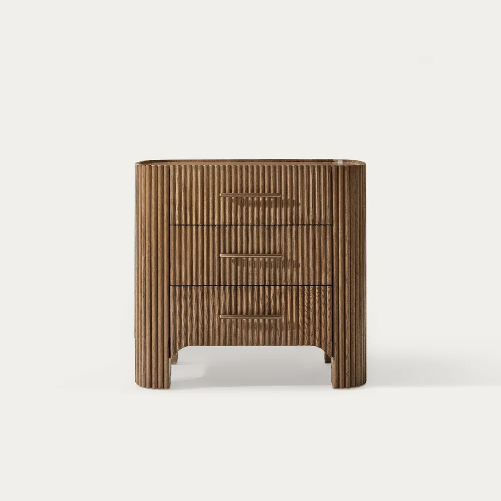 Alexa 26" Fluted Oak Nightstand | Hernest