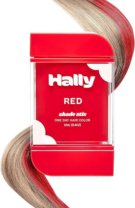 Hally Hair Temporary Hair Color, Shade Stix (Red) - Halloween Hair Makeup Accessories for Kids, T... | Amazon (US)
