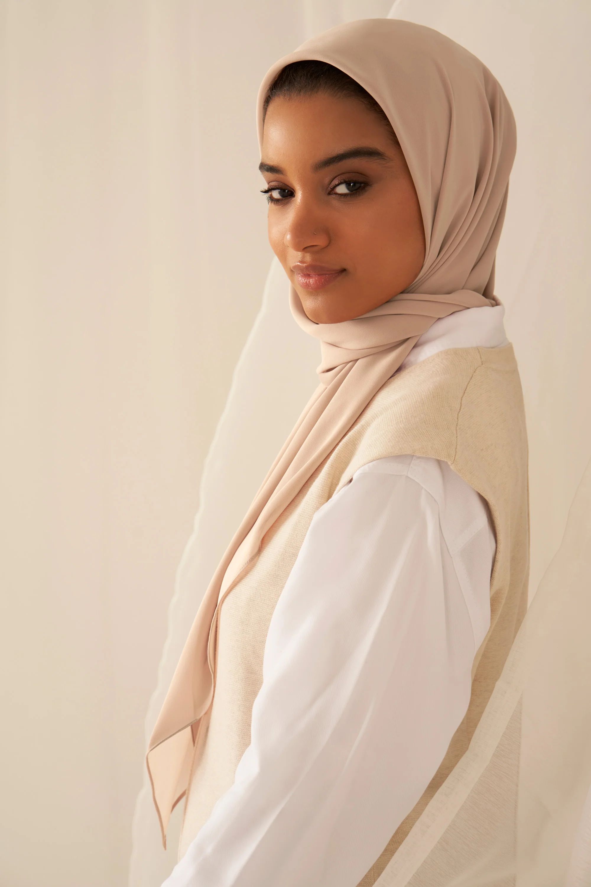 Recycled Chiffon Hijab - Blush | Haute Hijab