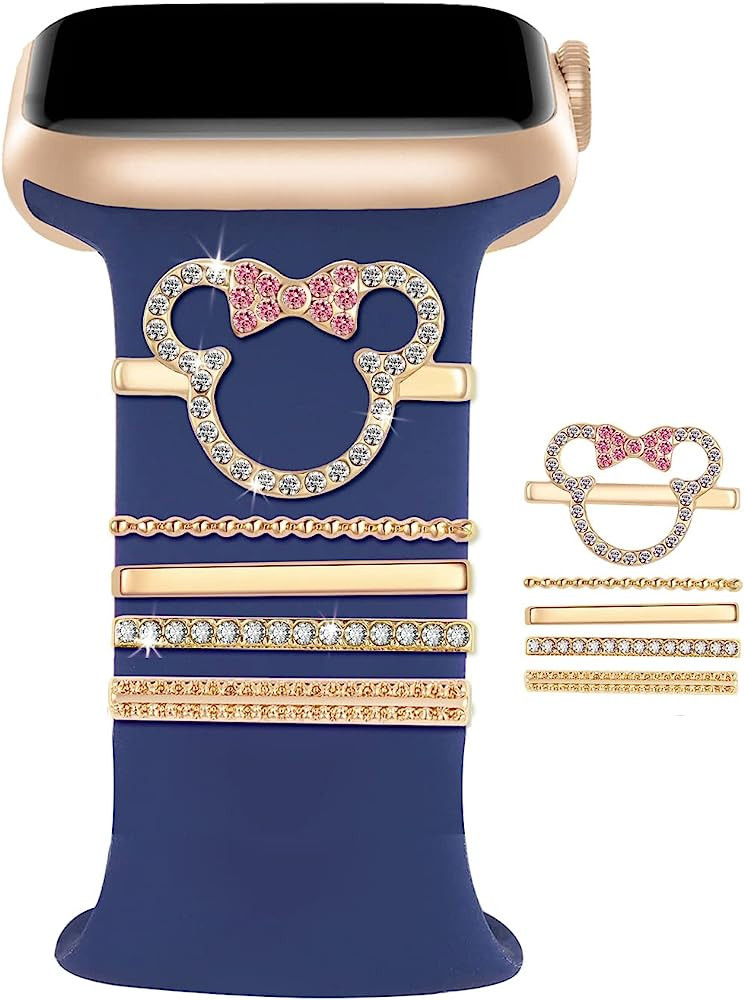 Watch Band Charms for Apple SmartWatch Band for Women Decorative Ring Loops 38mm 40mm 41mm 42mm 4... | Amazon (US)