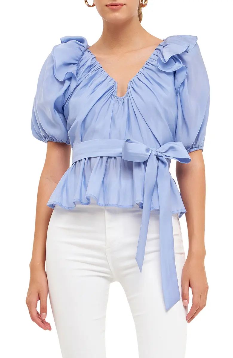 Endless Rose Ruffle Puff Sleeve Top | Nordstrom | Nordstrom
