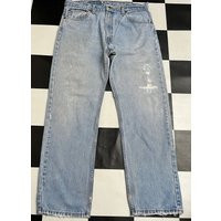 Vintage Levis 505 Distressed Light Wash Jeans, Straight Leg, Blue Men Jeans, Mens, Waist 35 | Etsy (US)