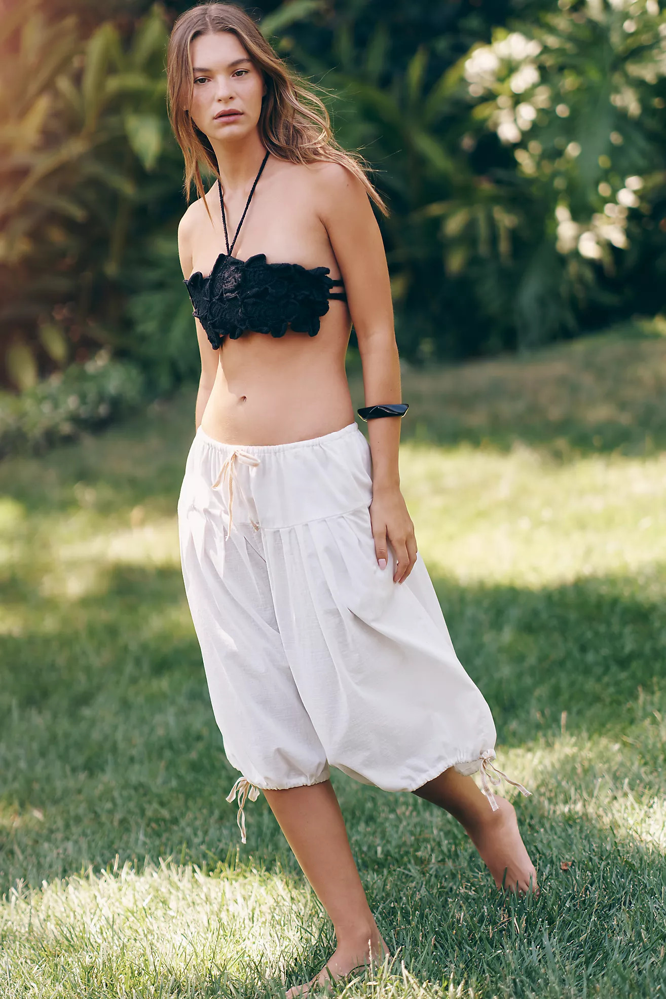 Celandine Cotton Balloon Gaucho Pants | Anthropologie (US)