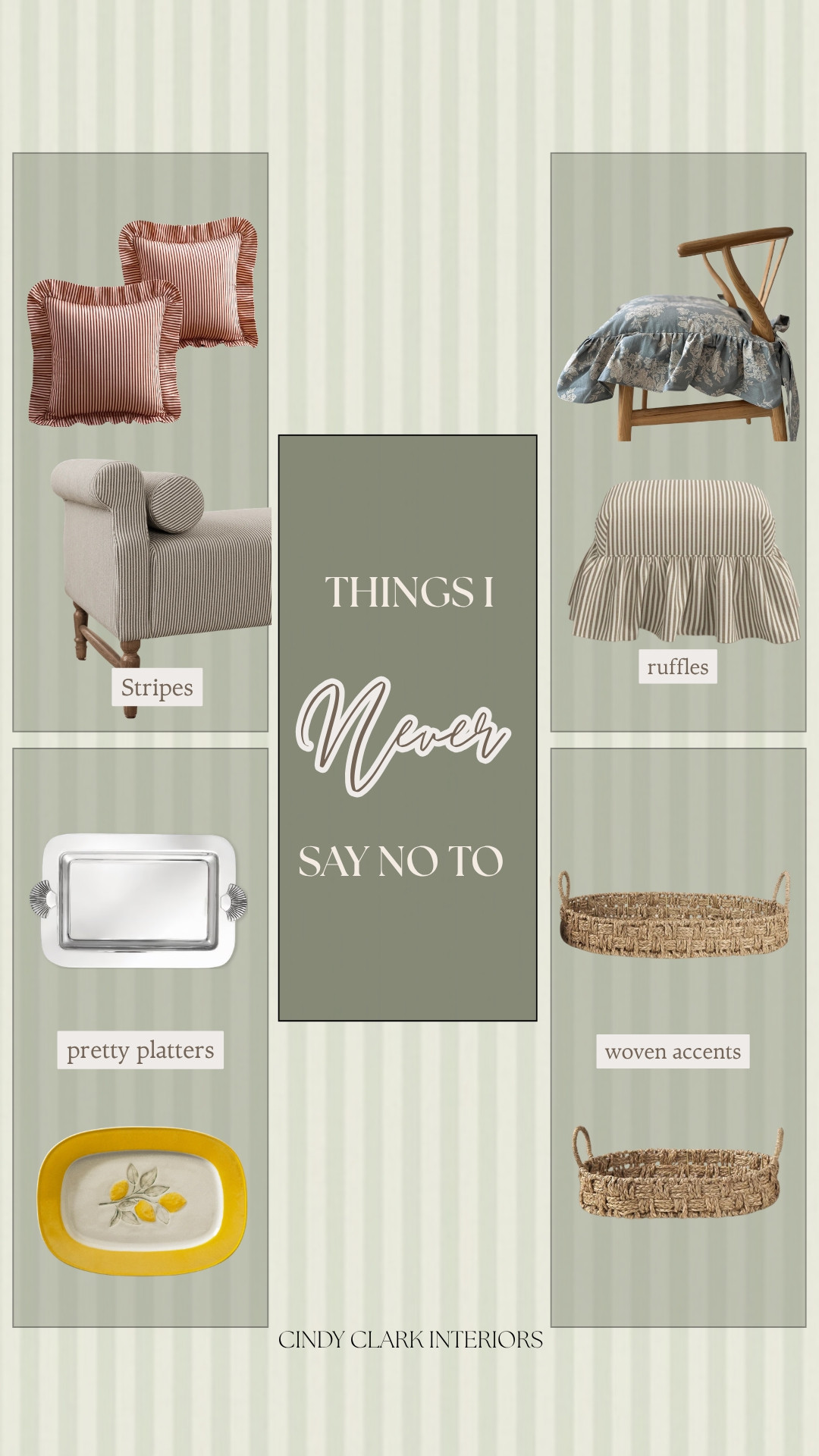 I simply cant so no to these details in my home decor! I cant stay away from stripes!

kitchenware, ottoman, bench

#LTKmomlife #LTKOver40 #LTKHome