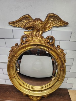 Vintage 1960 SYROCO Wall CONVEX Mirror AMERICAN EAGLE 4010 Antique Gold | eBay US
