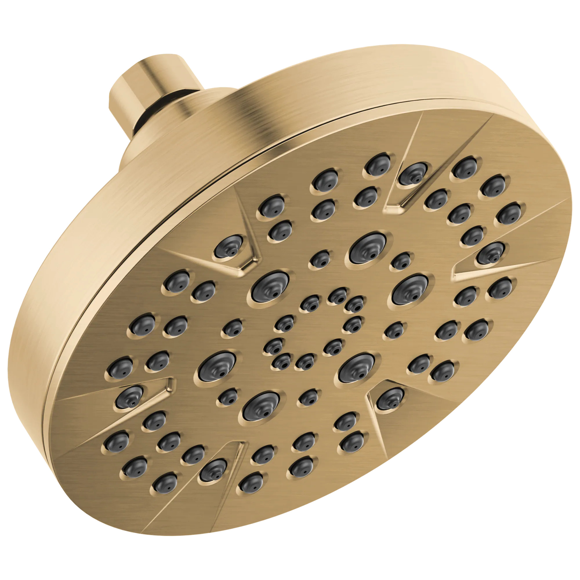 Delta Saylor 5.0 -Spray Champagne Bronze 6-in Round Shower Head High Pressure 1.75 GPM Rubber | 52535-CZ | Lowe's