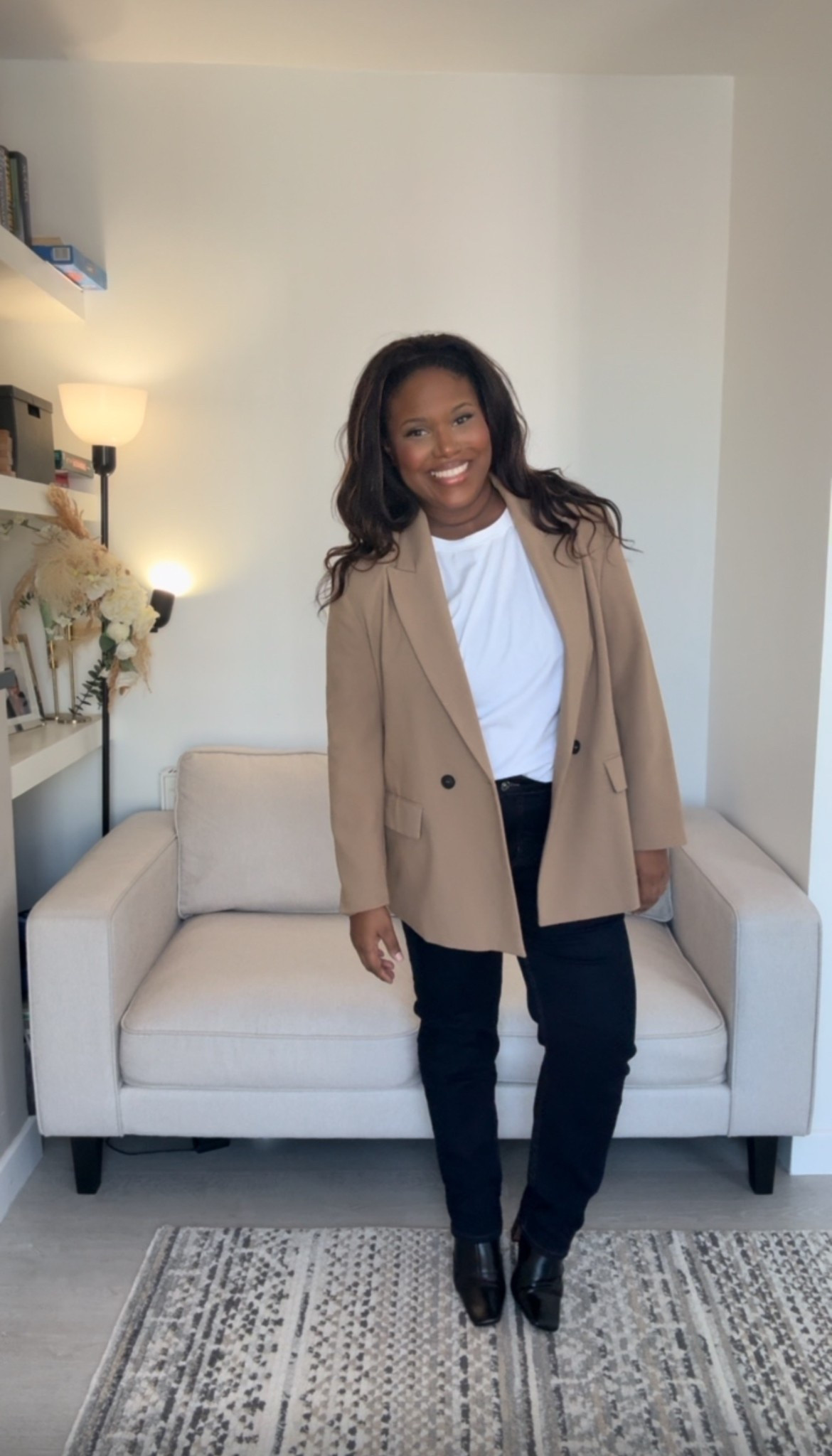 Wearing a size 18R - Dark wash straight leg high waist jean

Size 16 - 100% cotton white Tshirt 
Large - Oversized blazer 

trending, midsize fall, fall outfit inspo, midsize style, casual outfit, fall colors, sweater weather, midsize fashion, fall fashion, fall chic, easy outfit, mum style, midsize mum, trending fall fashion, midsize workwear, fall workwear, fall office outfit, affordable workwear, work to weekend looks, affordable workwear, office dress, work dress, fall work wardrobe, fall capsule, loafers, brown, trendy looks, trending, fall colors, fall style, office outfit, business casual outfits, chic office looks, professional style, midsize fashion inspo, everyday work outfits

#ltkfind #ltkmidsize

#LTKautumn #LTKmodest #LTKuk