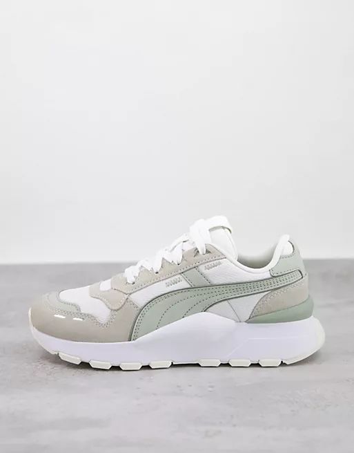 Puma RS 2.0 sneakers in off white and green | ASOS (Global)