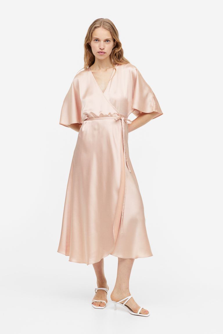 Wrapover Satin Dress | H&M (US + CA)