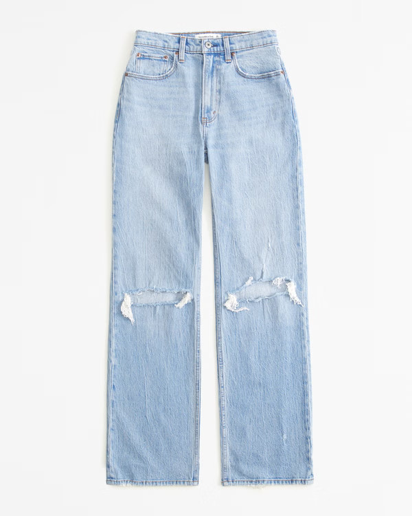 Curve Love High Rise 90s Relaxed Jean | Abercrombie & Fitch (US)