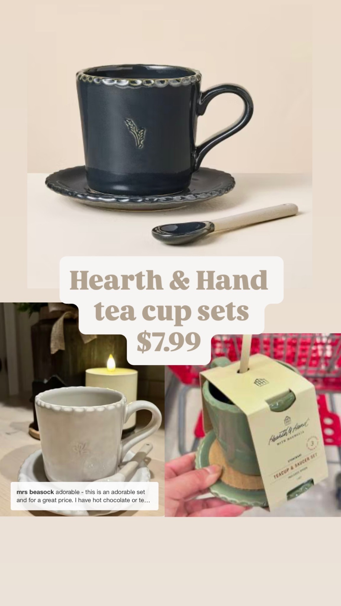 Hearth & Hand Tea Cup Sets
Would make the perfect gift! $7.99 

#LTKmorningroutine #LTKselfcare #LTKdayinmylife