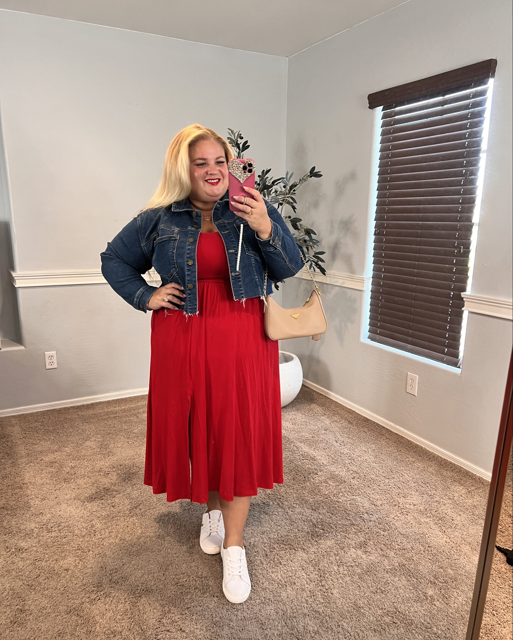 Plus size affordable casual ootd
Red dress xxl
Jacket (old) linking similar 

#LTKFindsUnder50 #LTKPlusSize #LTKSaleAlert
