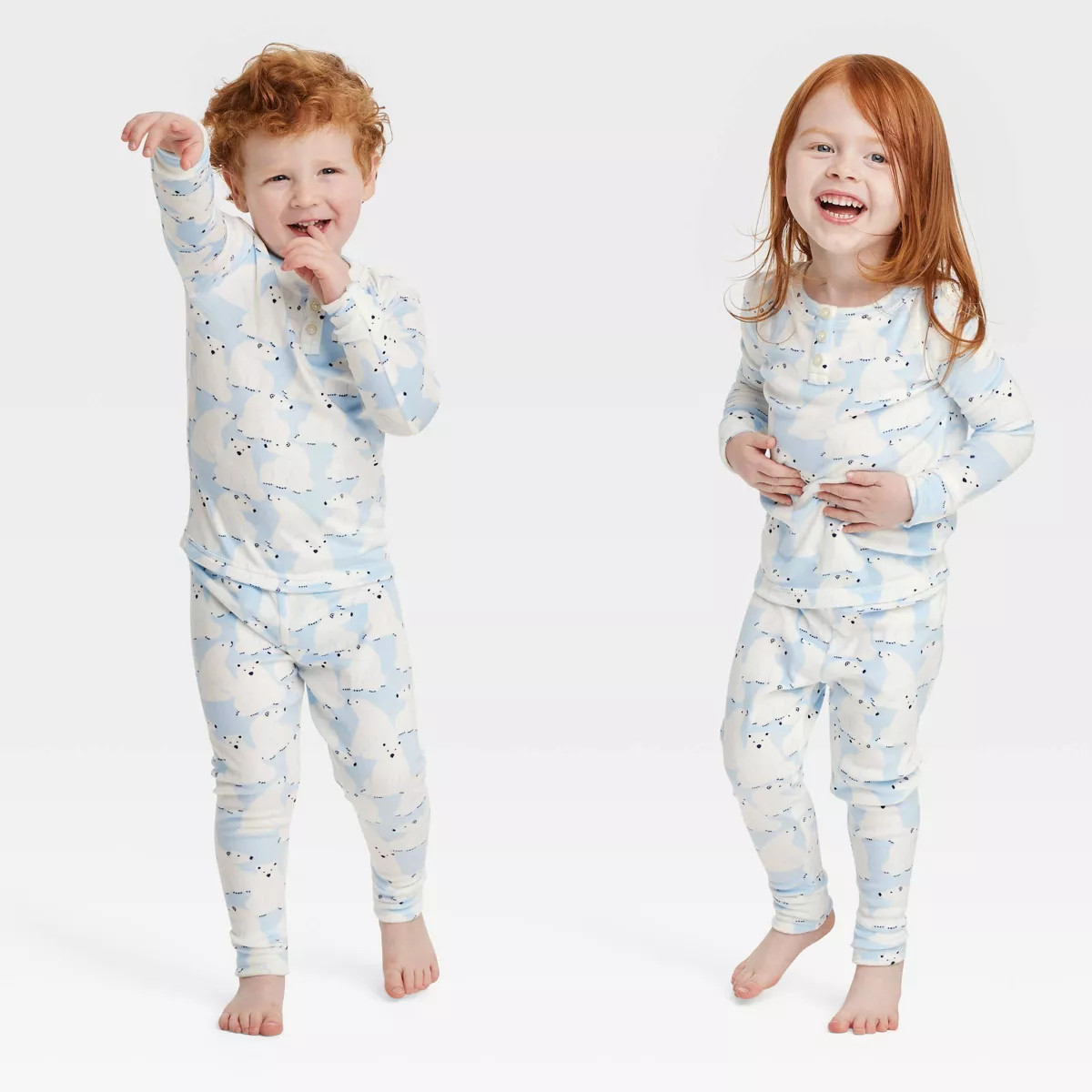 Toddler Polar Bear Print Snuggly Soft Holiday Matching Family Pajama Set - Wondershop™ Blue 2T | Target