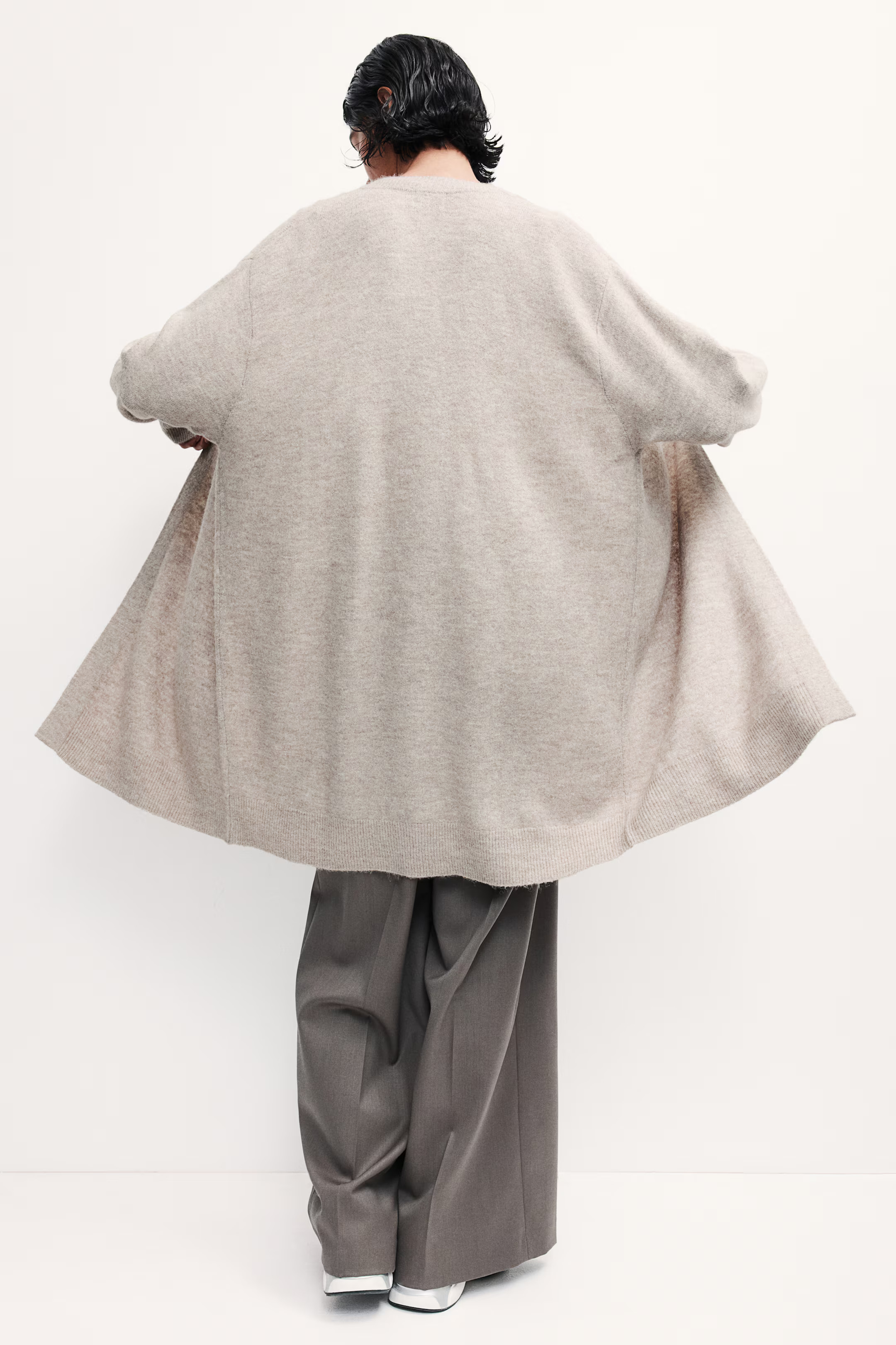 Long Cardigan - Taupe melange - Ladies | H&M US | H&M (US + CA)