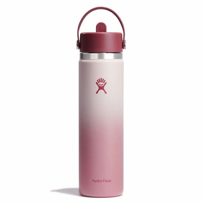 24 oz Wide Mouth with Flex Straw Cap - Bayberry Ombré | Hydro Flask