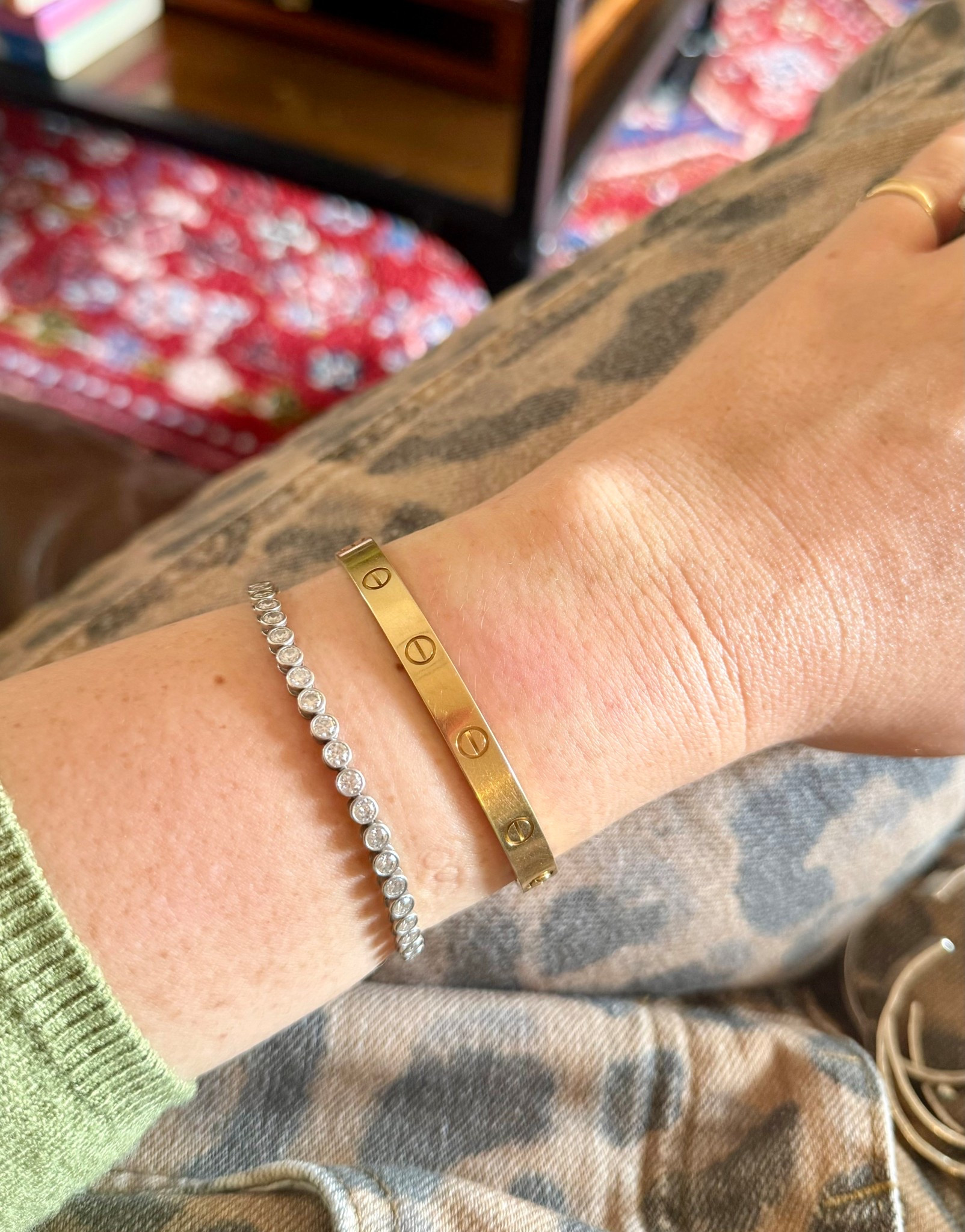 My Amazon tennis bracelet that I wear everyday! 