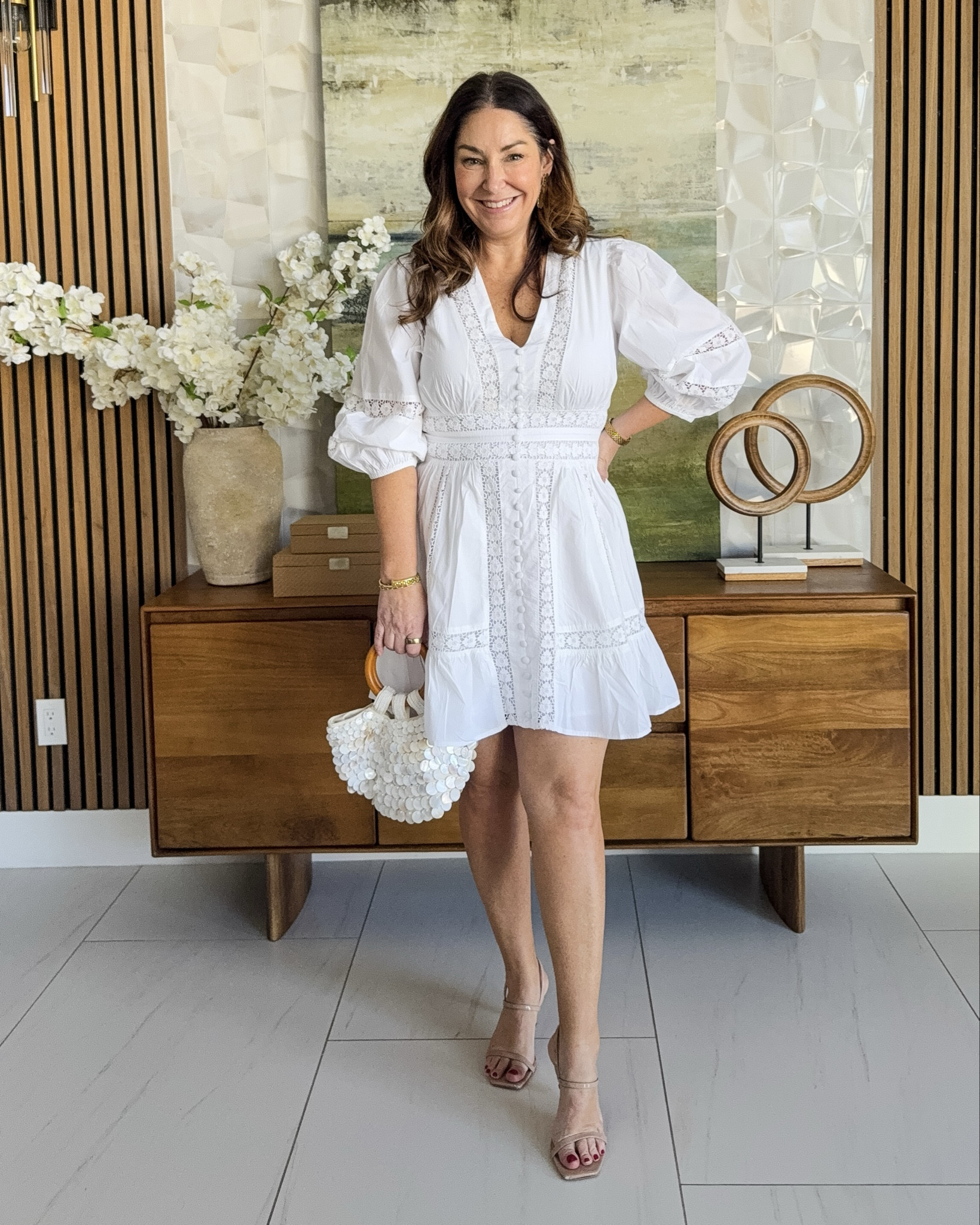 White Resort Dress | Runs small and a bit short, size up wearing L 

 

#LTKSeasonal #LTKOver40 #LTKMidsize