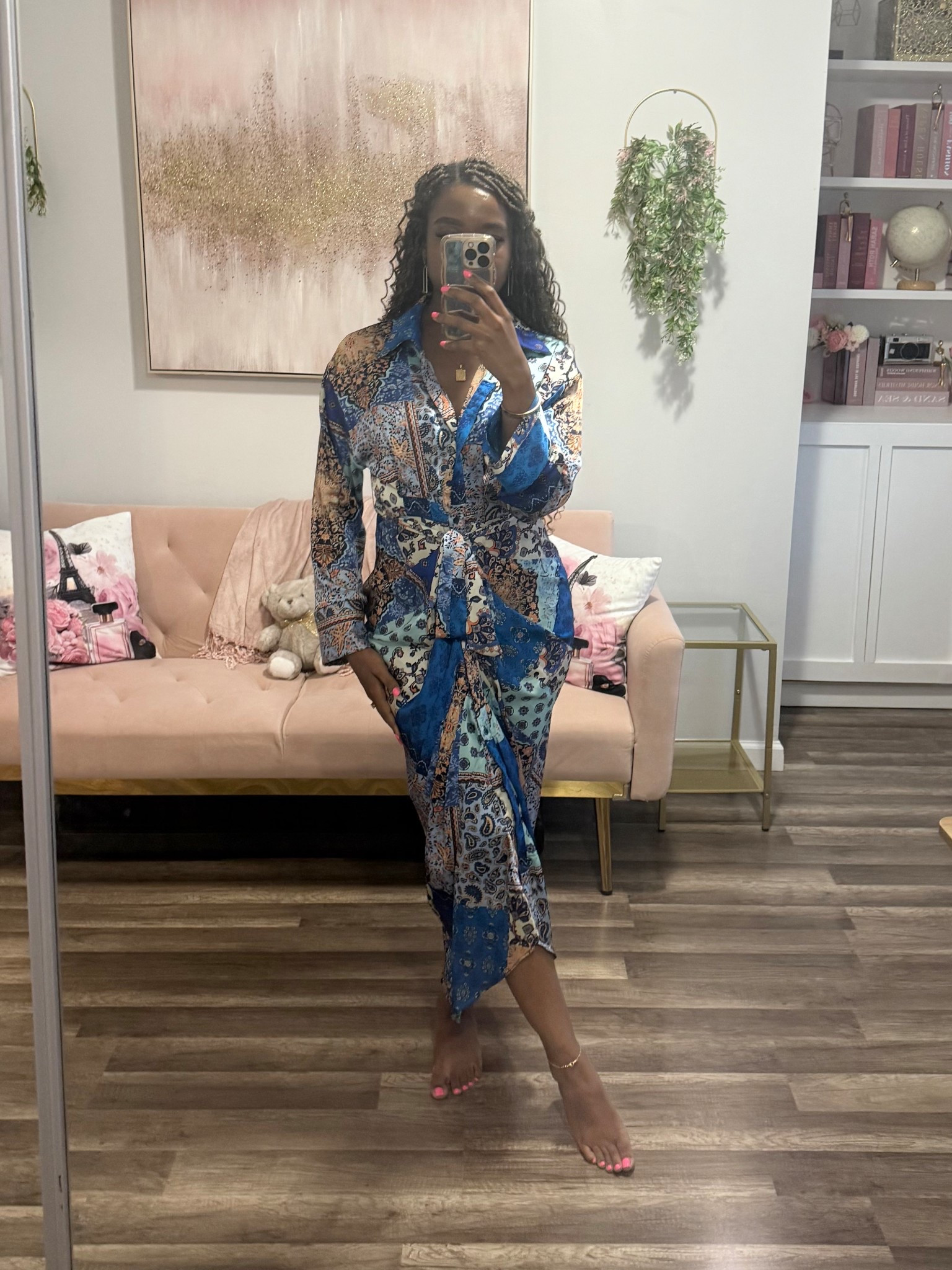 Patchwork Blue Print Drop Shoulder Belted Dress Long Dress

Size = Small 

Hair Locs = Color T27 

#officewear #workwear #workdress #office #officesiren #work 

#LTKWorkwear #LTKStyleTip #LTKFindsUnder50